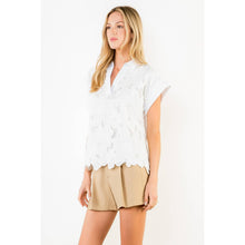 Load image into Gallery viewer, White Eyelet Embroidered Top

