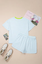 Load image into Gallery viewer, Sky Blue Tee and Drawstring Shorts Set
