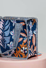 Load image into Gallery viewer, Navy Mini Quilted Fabric Cube Bag

