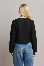 Load image into Gallery viewer, Novelty Button Tweed Jacket - Black
