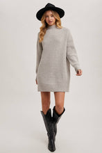 Load image into Gallery viewer, Birch Mock Neck Mini Sweater Dress
