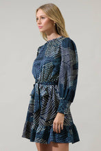 Load image into Gallery viewer, Kirby Geometric Sevilla Satin Ruffle Dress
