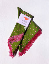 Load image into Gallery viewer, Stars &amp; Checks Fringe Bandanas - Multiple Colors: Brown
