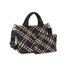 Load image into Gallery viewer, Sky&#39;s The Limit - Small Woven Neoprene Crossbody: Black Nude
