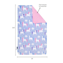 Load image into Gallery viewer, Unicorn Plush Blanket - Purple
