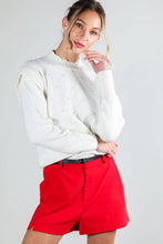 Load image into Gallery viewer, Long Sleeve Pearl Detail Off White Sweater
