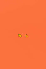 Load image into Gallery viewer, Lemon Enamel Flat Back Kids Earrings

