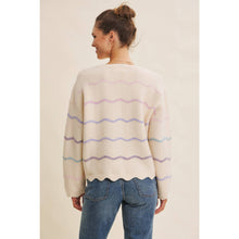 Load image into Gallery viewer, Eco-Conscious Twist Scallop Ombré Sweater
