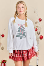Load image into Gallery viewer, Holiday Plaid Tree Sweatshirt
