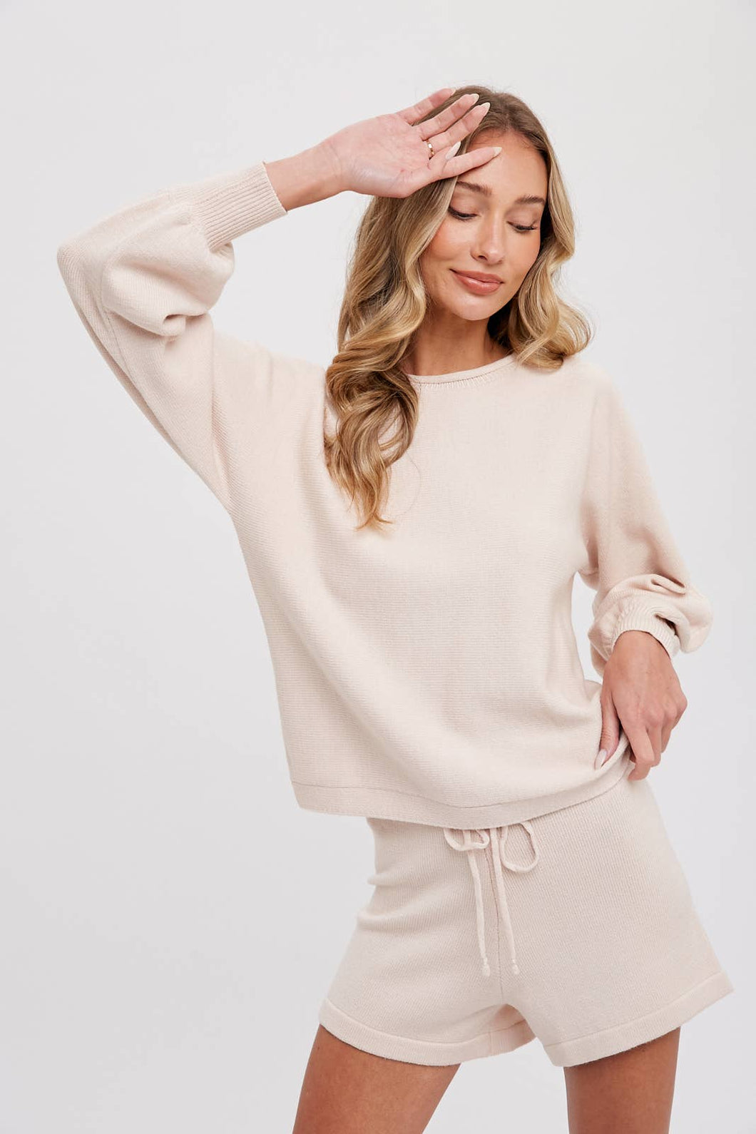 Sweater Lounge Set in Shell