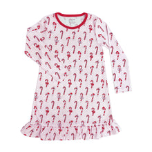 Load image into Gallery viewer, Candy Canes PJ Dress in Pink
