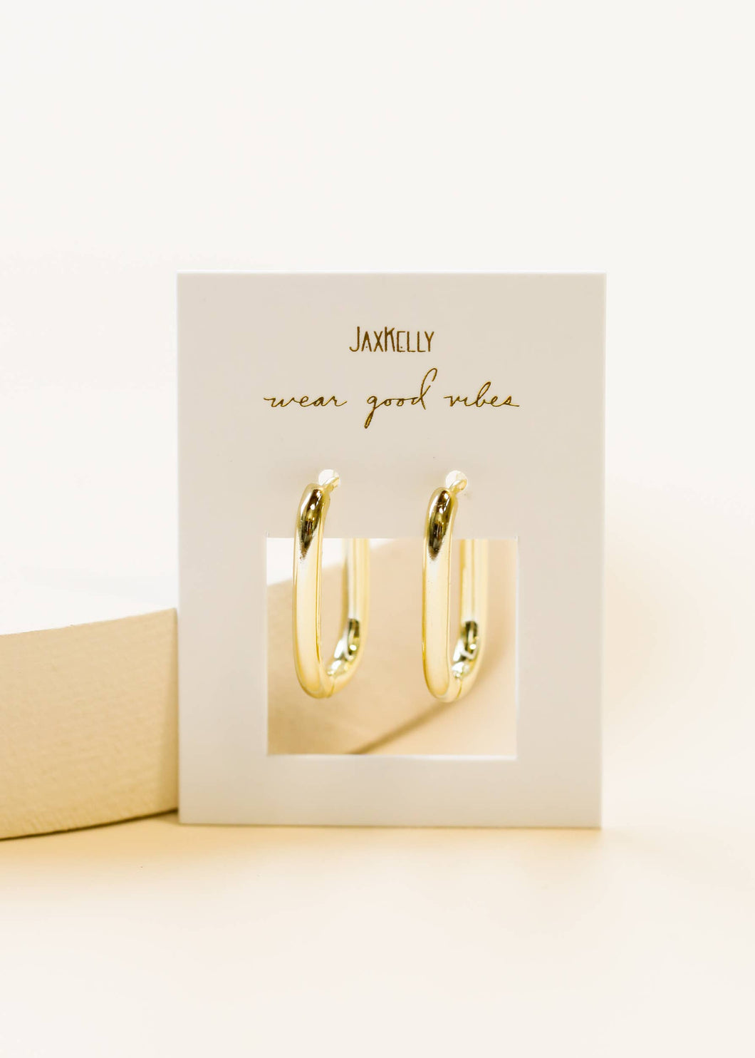 Gold Rectangle Hoops