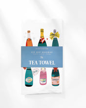 Load image into Gallery viewer, Kitchen Tea Towel | Fun Champagne Bottles
