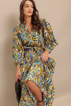 Load image into Gallery viewer, Camel Brown Printed Midi Dress
