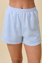Load image into Gallery viewer, Light Blue Knit Shorts with Bows
