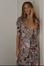 Load image into Gallery viewer, Carmen Wrap Maxi Dress - Beige Floral
