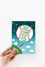 Load image into Gallery viewer, Baseball Out of the Park Father's Day Greeting Card

