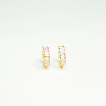 Load image into Gallery viewer, Pink Champagne Huggie Earrings
