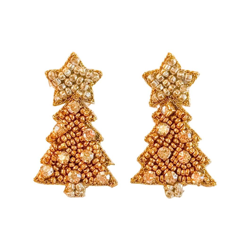 Twinkle Christmas Tree Earrings | Golden & Silver