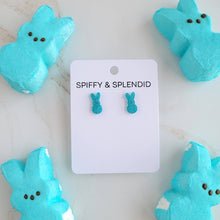 Load image into Gallery viewer, Glitter Bunny Studs - Blue
