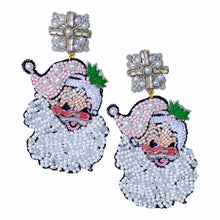 Load image into Gallery viewer, Pink Santa Earrings
