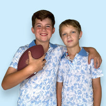 Load image into Gallery viewer, Blue Football Boys Polo
