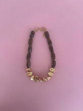 Load image into Gallery viewer, Gemstone &amp; Chunky Gold Beads Necklace
