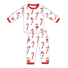 Load image into Gallery viewer, Candy Canes Two Piece Pajamas
