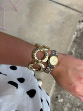 Load image into Gallery viewer, Gold Link Cuff Bracelet
