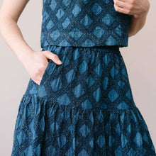 Load image into Gallery viewer, Denim Eyelet Colette Skirt: L
