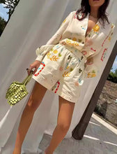 Load image into Gallery viewer, Oversized Summer Button Down and Shorts Print Set
