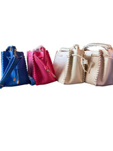 Load image into Gallery viewer, Vegan Leather Whip Stitch Handbags
