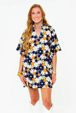 Load image into Gallery viewer, Lulu Short Sleeve Mini Caftan - Navy Blue
