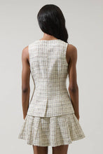 Load image into Gallery viewer, Gisella White Tweed Jeanie Denim Vest
