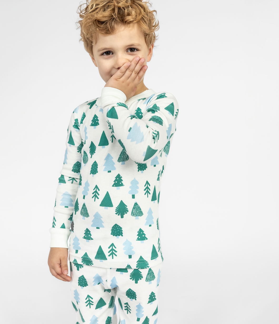 Winter Trees Kids Christmas Pajamas