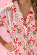 Load image into Gallery viewer, Gingerbread Bows Christmas Sweets Pajama Set
