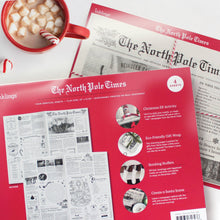 Load image into Gallery viewer, North Pole Times Newspaper - Holiday Gift Wrap + Activity
