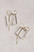 Load image into Gallery viewer, Maxi Gold Duster Bow Earrings
