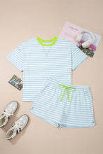 Load image into Gallery viewer, Sky Blue Tee and Drawstring Shorts Set
