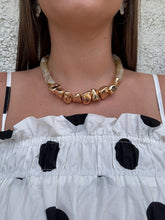 Load image into Gallery viewer, Gemstone &amp; Chunky Gold Beads Necklace
