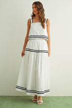 Load image into Gallery viewer, Navy &amp; White Sleeveless Top
