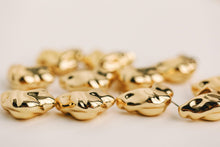 Load image into Gallery viewer, Crumpled Gold Vintage Style Huggie Hoops
