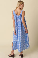 Load image into Gallery viewer, Lyla Blue &amp; White Gingham Maxi Dress
