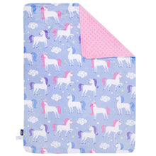 Load image into Gallery viewer, Unicorn Plush Blanket - Purple
