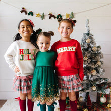 Load image into Gallery viewer, Holly Jolly Patch Christmas Kids Sweatshirt
