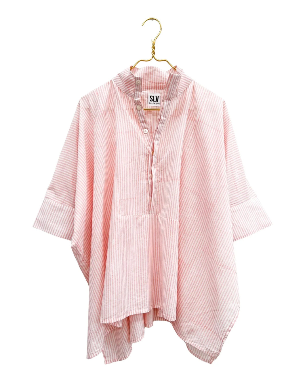 Pink Stripe Structured Tunic: One Size