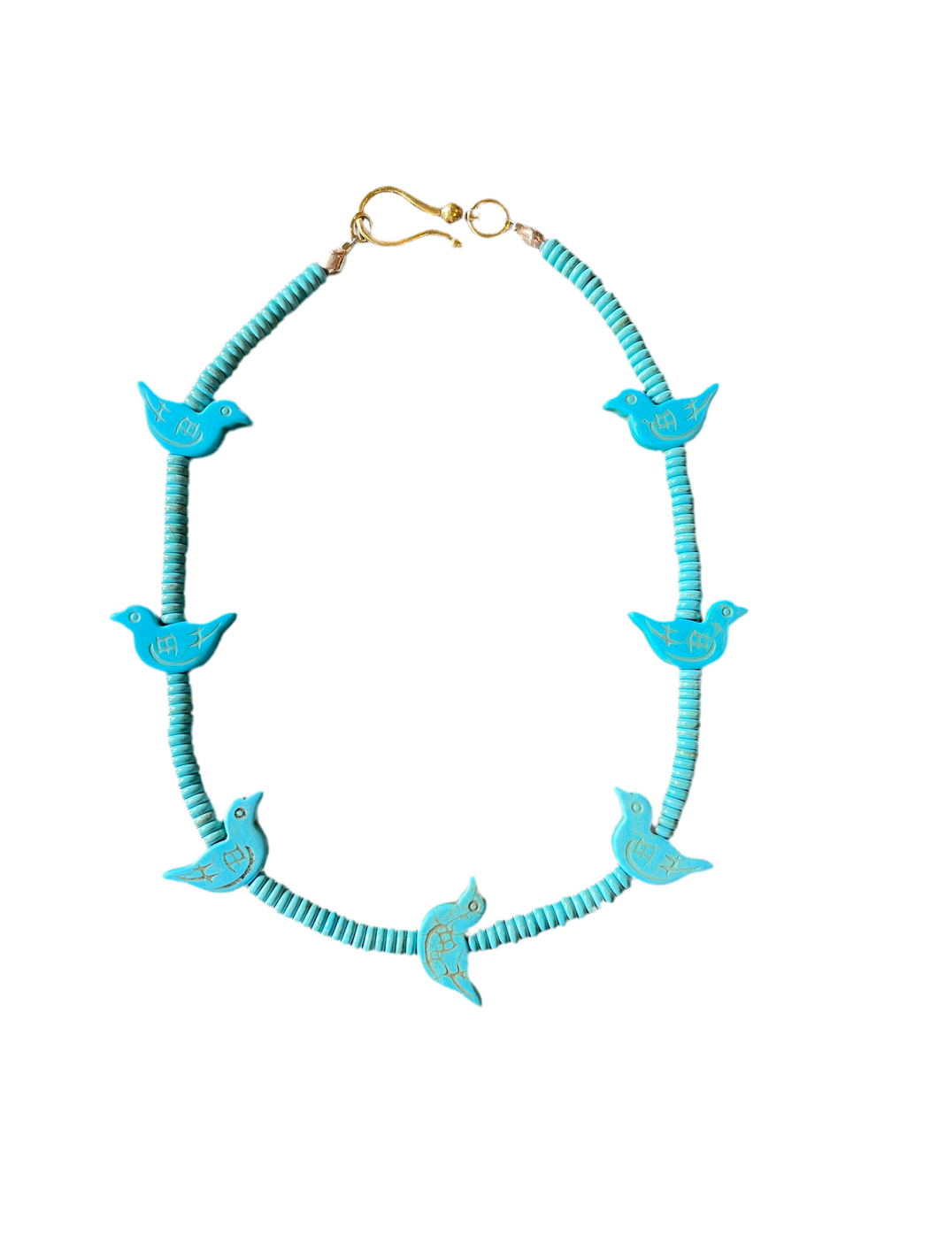 Turquoise Birds Necklace