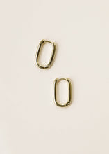 Load image into Gallery viewer, Gold Rectangle Hoops
