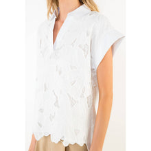 Load image into Gallery viewer, White Eyelet Embroidered Top
