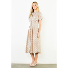 Load image into Gallery viewer, Polka Dot Beige Midi Dress
